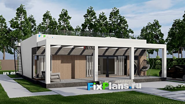 Одноэтажный дом F-10619