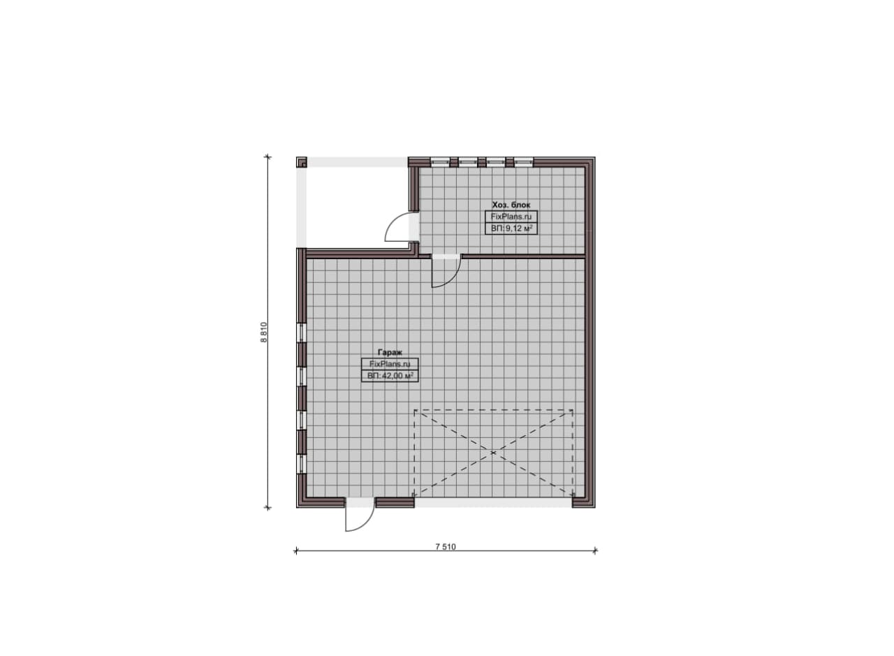 Планировка Одноэтажный дом F-21095