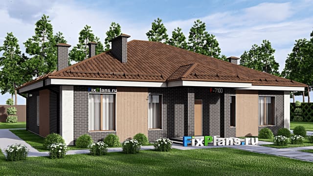 Одноэтажный дом F-7100